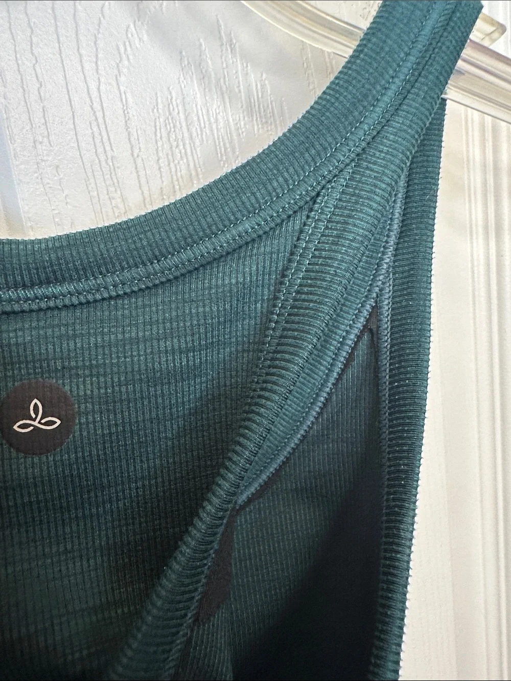 Prana Deep Teal Beksa Performance Yoga Ribbed Racerback Tank - Picture 4 of 4